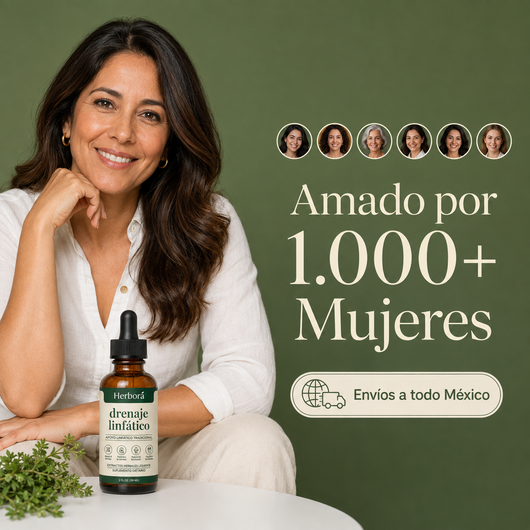 Herborá™ | Drena Naturalmente la Hinchazón del Rostro, Abdomen y Piernas