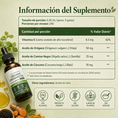Herborá™ | Aceite de oregano | Suplemento en gotas para hinchazón crónica y salud digestiva.