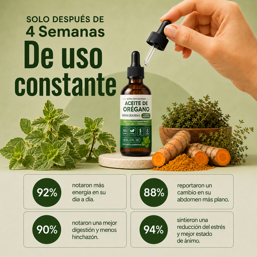 Herborá™ | Aceite de oregano | Suplemento en gotas para hinchazón crónica y salud digestiva.