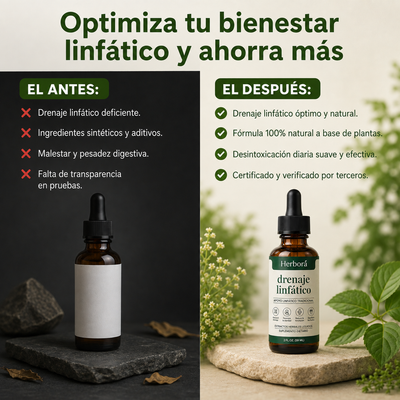 Herborá™ | Drena Naturalmente la Hinchazón del Rostro, Abdomen y Piernas