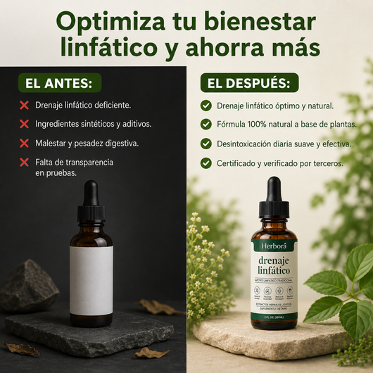 Herborá™ | Drena Naturalmente la Hinchazón del Rostro, Abdomen y Piernas
